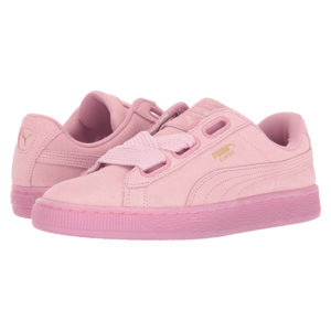 pink puma suede heart reset sneakers