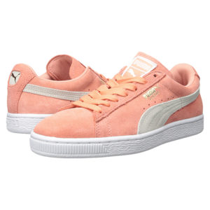 pink puma sneakers suede