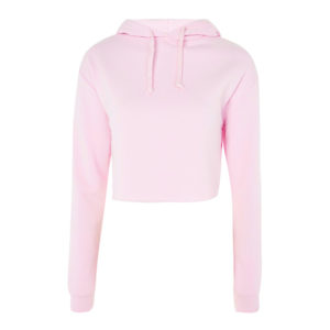 topshop cropped pink hoodie