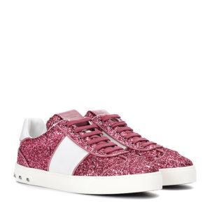 valentino pink sneakers glitter