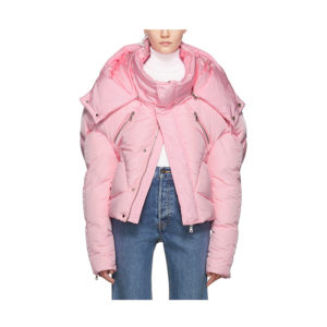 chen peng pink puffer jacket