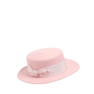 federica moretti pink boater hat