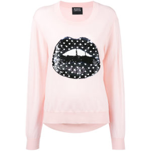 markus lupfer pink sequin sweatshirt