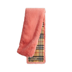 burberry faux fur pink scarf