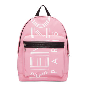 kenzo pink logo backpack